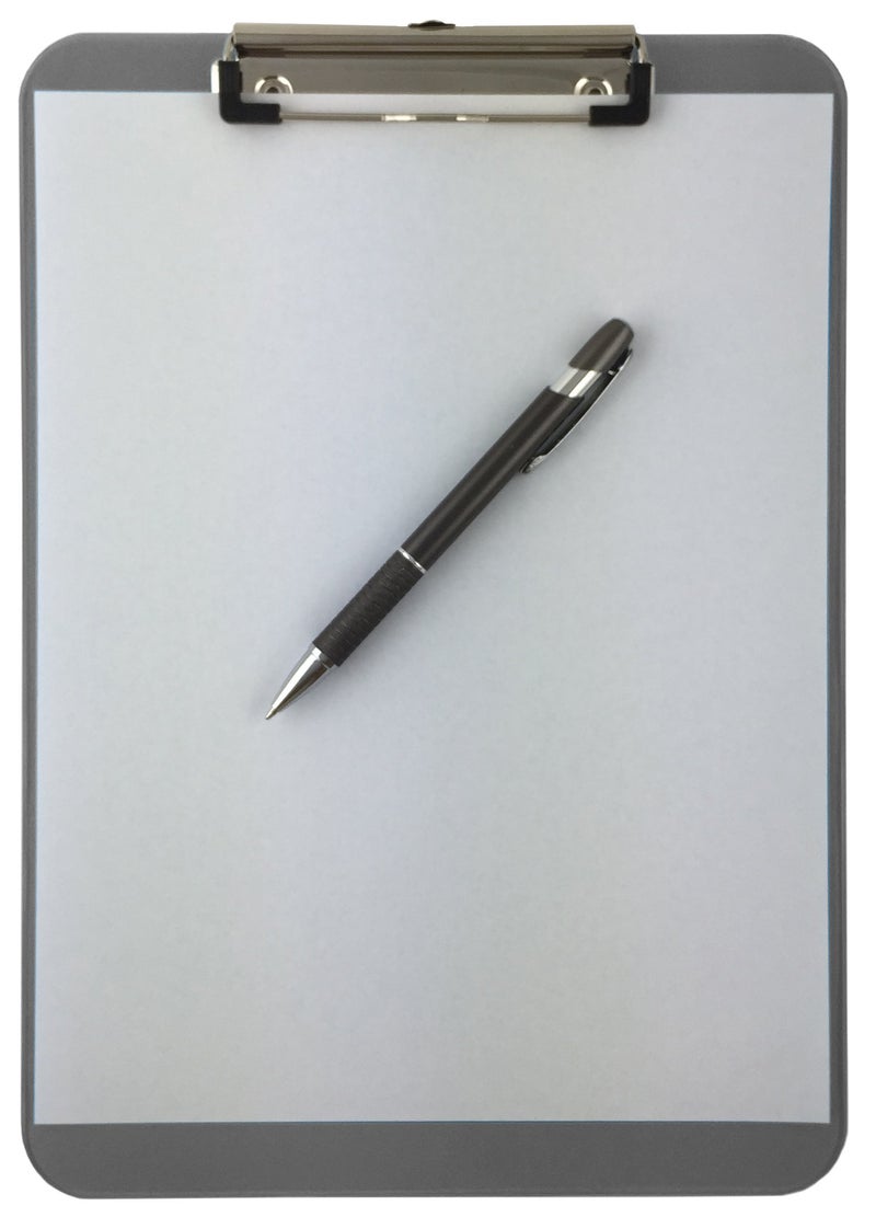 Trade Quest Plastic Clipboard Opaque Color Letter Size Low Profile Clip (Pack of 6) (Gray) - Image 3